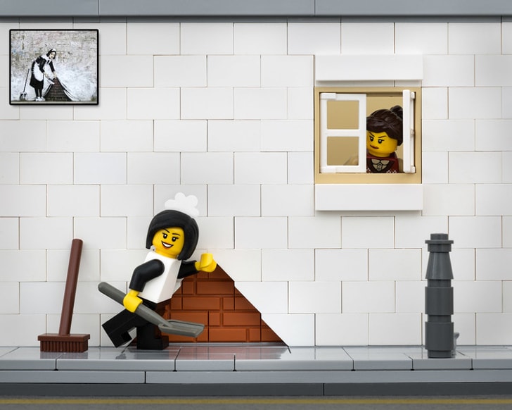 Banksy maid Lego Diorama