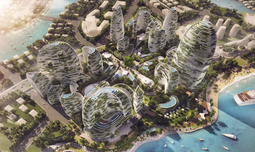 Futuristische Forest City in Malaysia