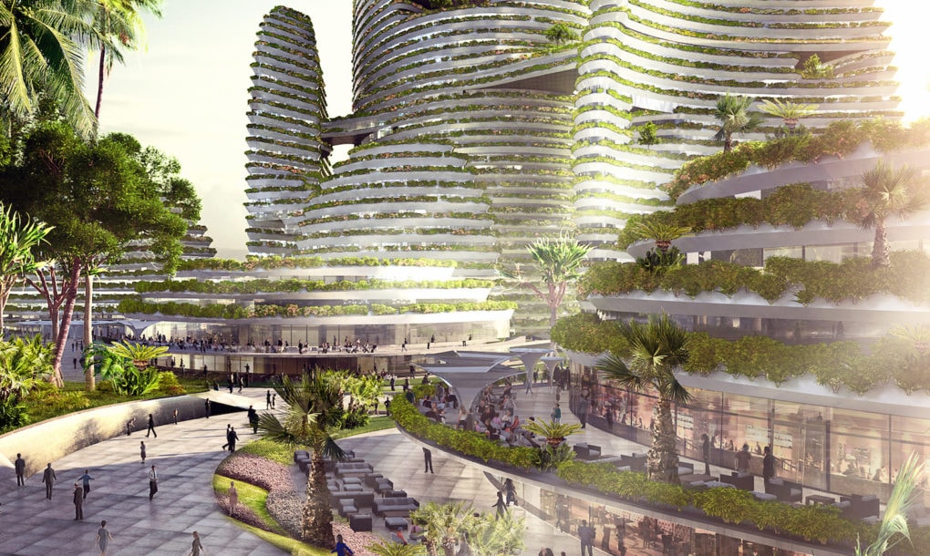 Futuristische forest City in Malaysia