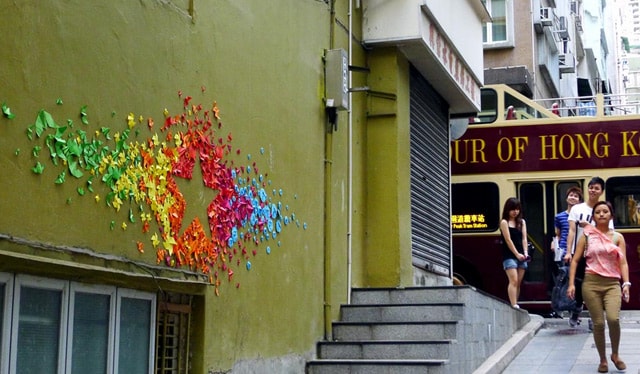 Mademoiselle Maurice Origami Street Art
