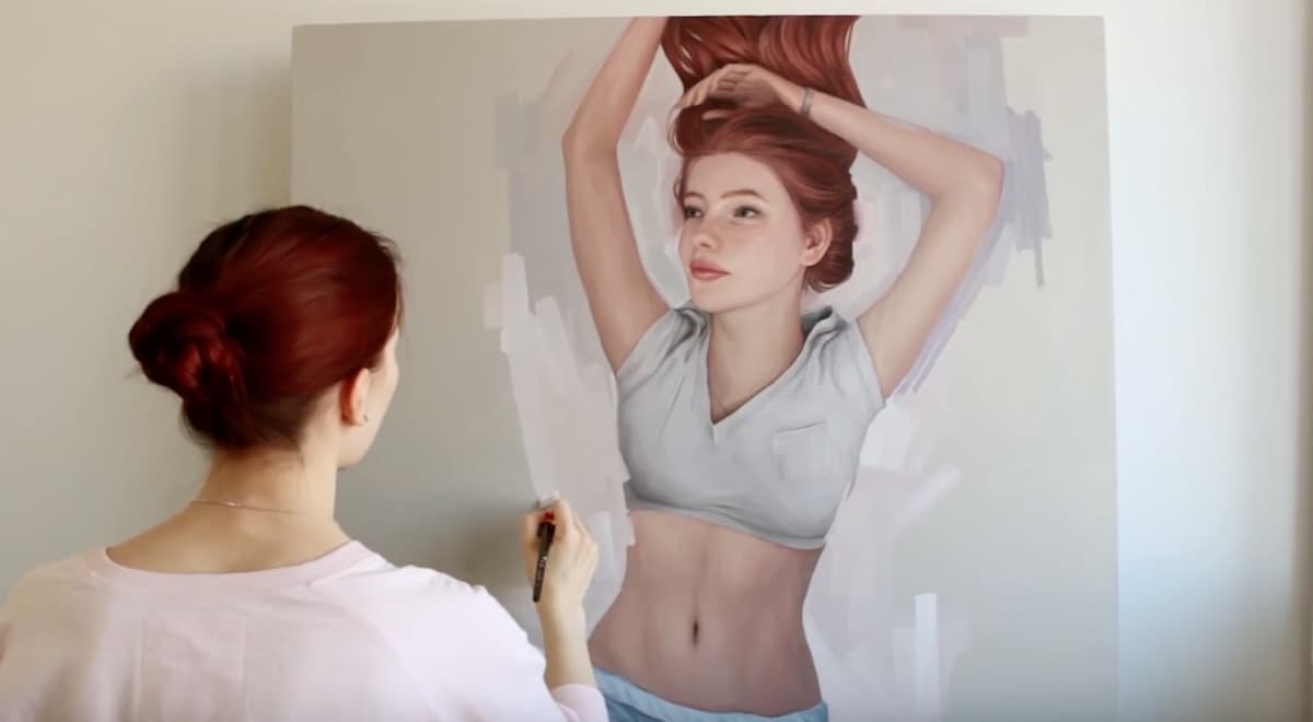 Daria Callie Ölmalerei Zeitraffervideo Design